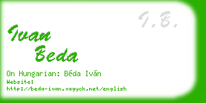 ivan beda business card