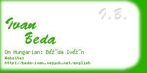 ivan beda business card